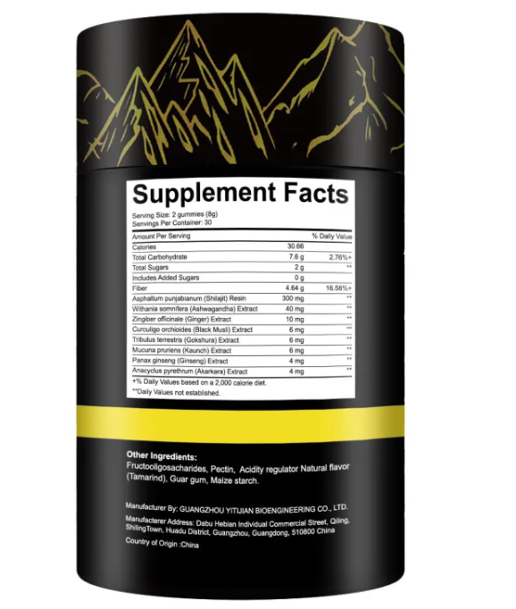 Vitanex Gold Gomitas de Shilajit Puro del Himalaya